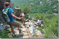 Switchbacks going down from Champlain Mountain