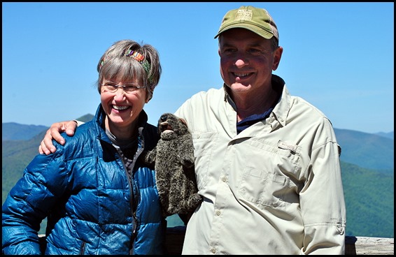 04e -At Mt. Pisgah Summit - Don, Lois and Nelson the groundhog