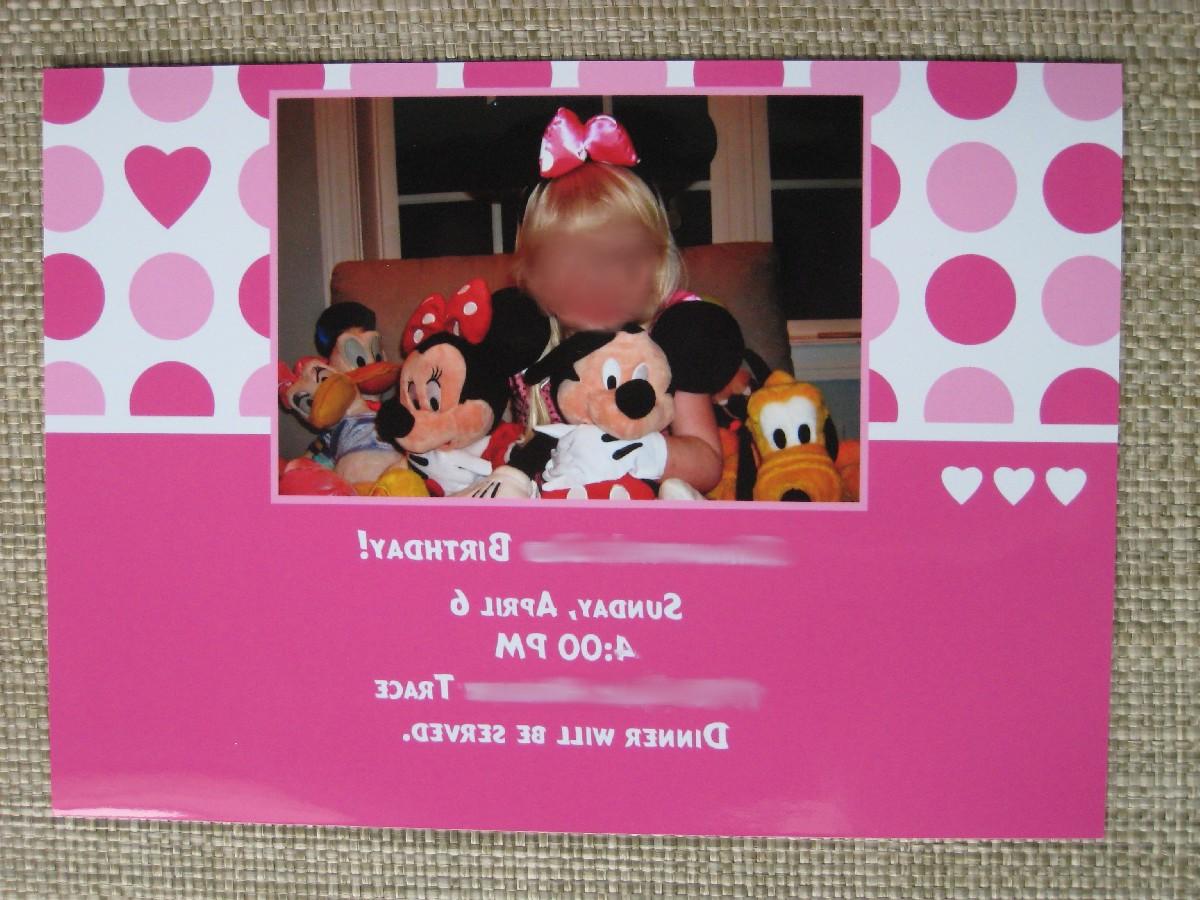 Shutterfly Minnie Mouse Invite