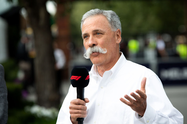 Formula One Group chief executive Chase Carey at a press conference after the cancellation of the Australian Grand Prix on March 13, 2020, at The Melbourne Grand Prix Circuit in Albert Park, Australia. Now the next three races F1 have also been cancelled.