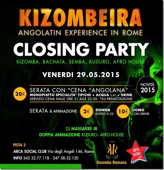 Kizombeira - Angolatin Experience in Rome - Closing Party 2015