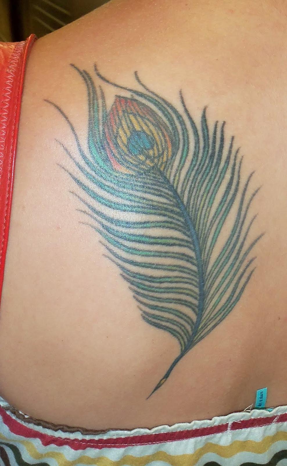 peacock feathers tattoo