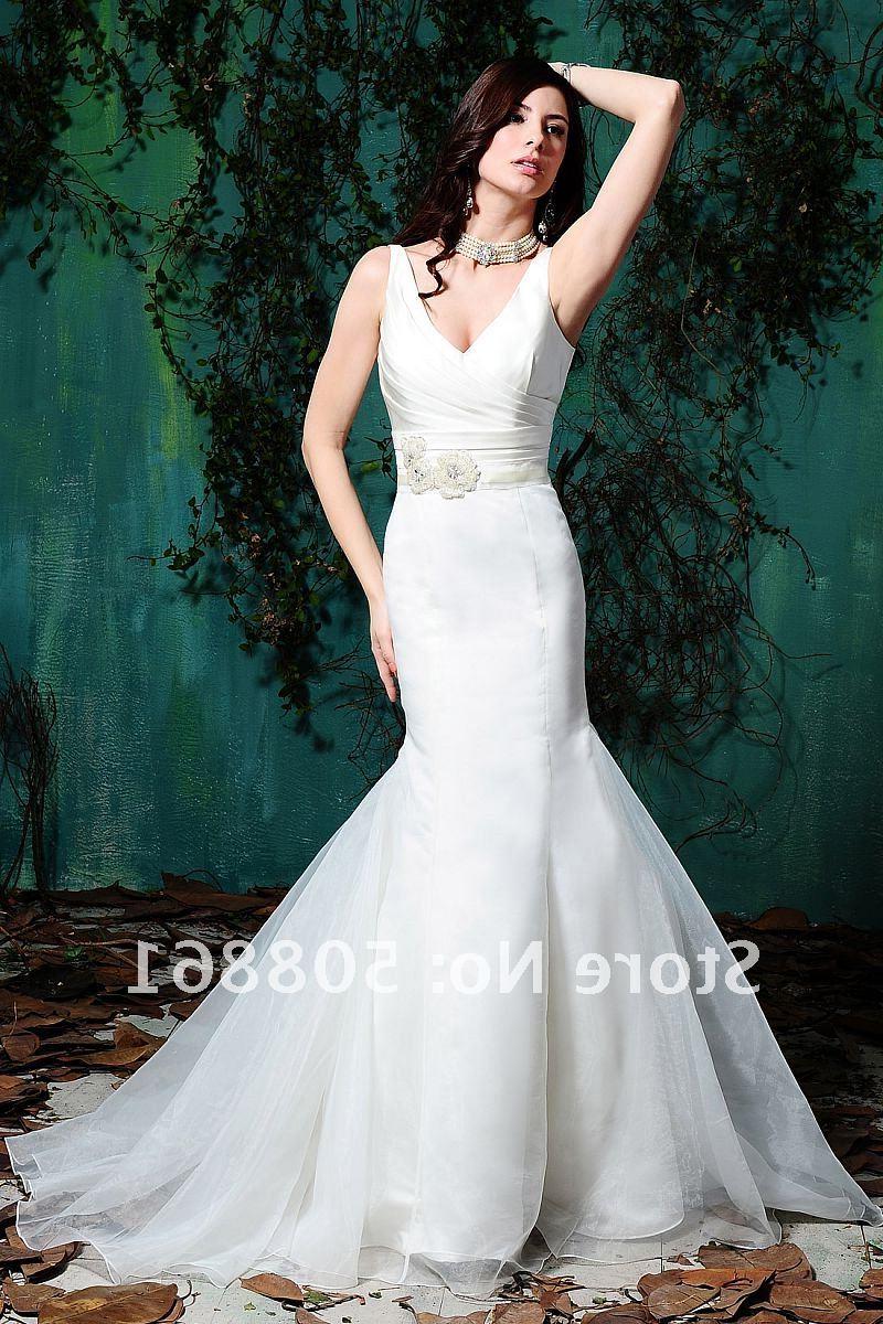 Sexy V-neck strappy trumpet long couture informal wedding dress wholesale