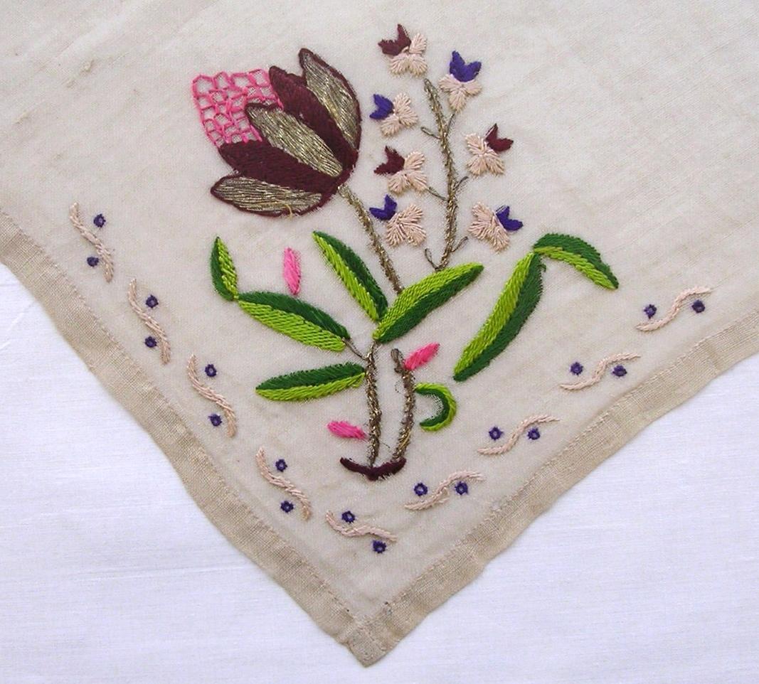 Embroidered on fine linen, 71