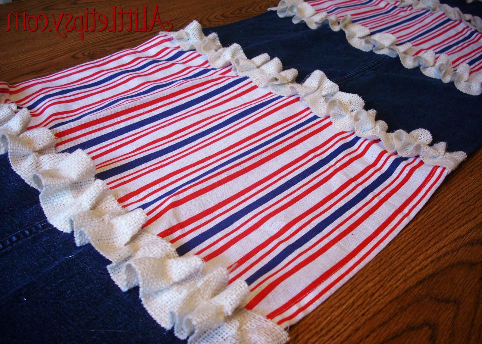 Burlap Ruffle Table Runner