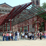 ellis island entrance gate in New York City, United States 