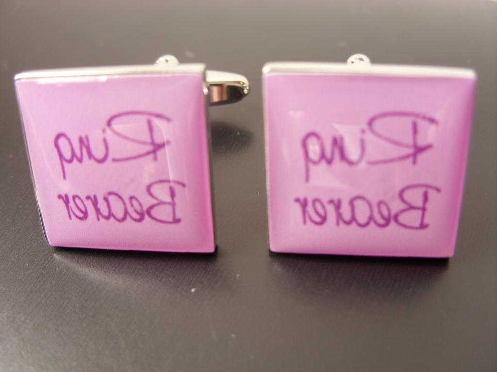 Ring Bearer Lilac Wedding Cufflinks