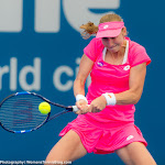 Ekaterina Makarova in action at the 2016 Brisbane International