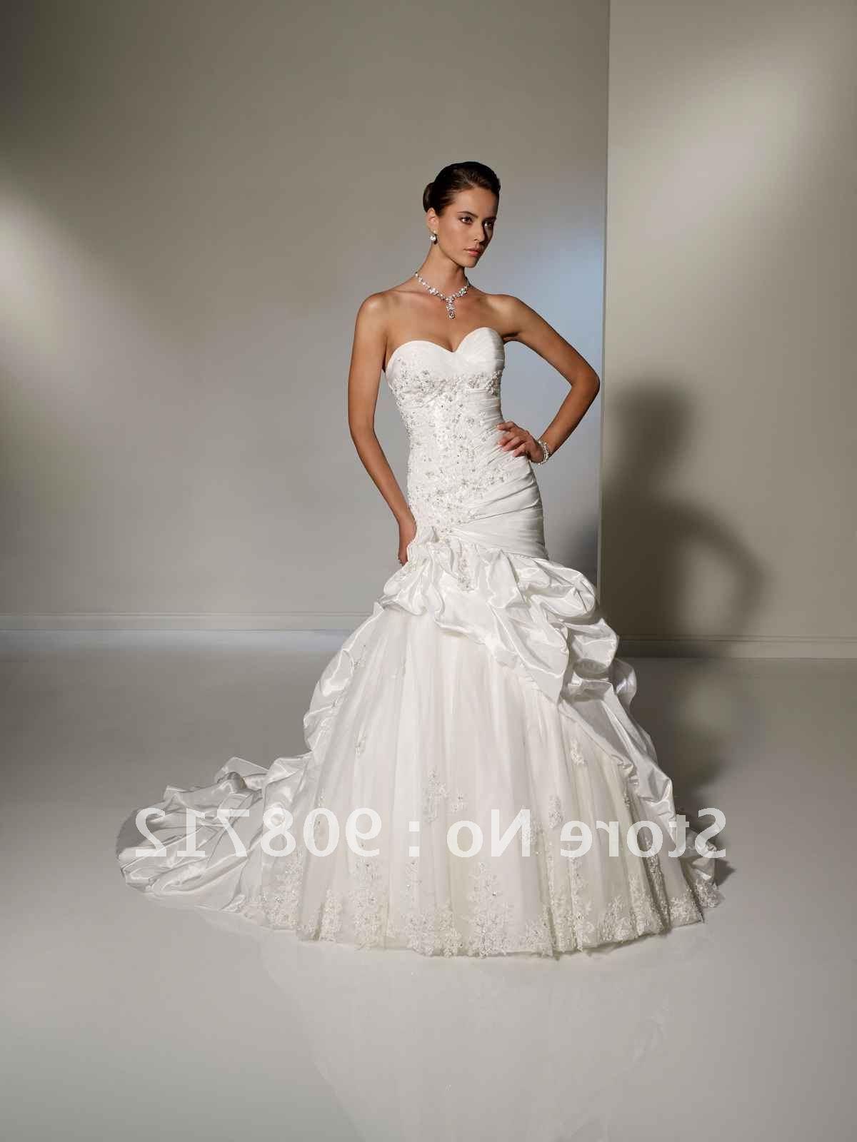 Buy Swarovski crystal hand-beaded lace wedding dress designers, taffeta lace