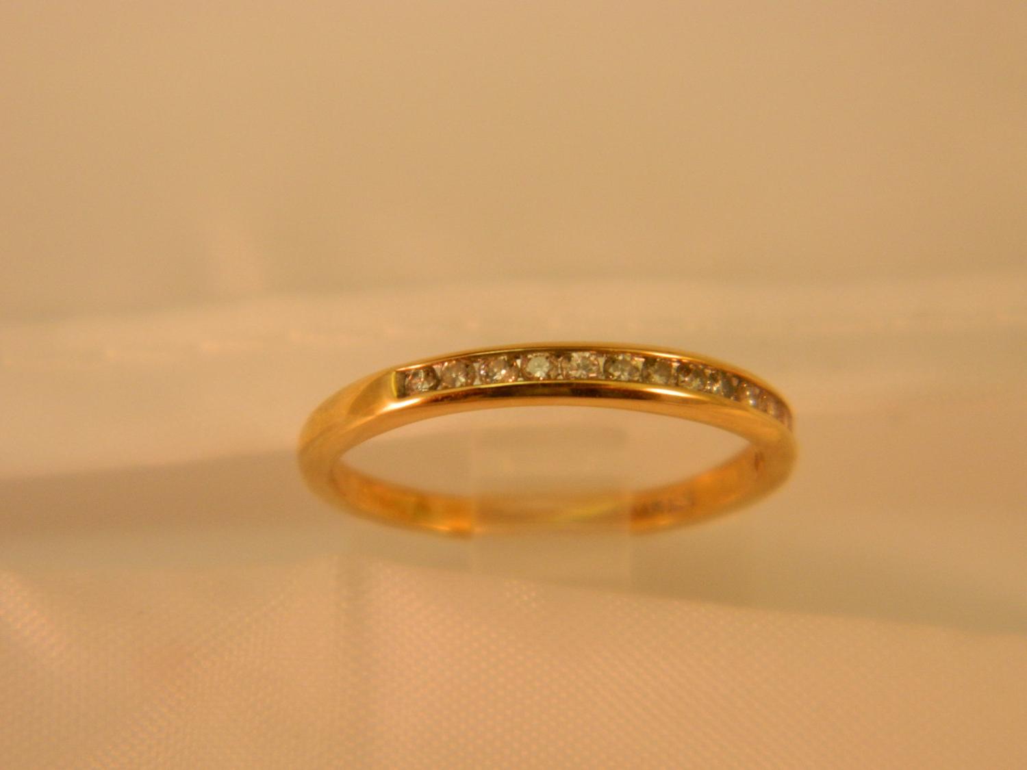 14K Yellow gold diamond wedding band .25 carat. From chrismclaughlin1