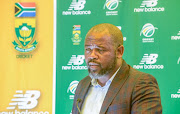 CEO Thabang Moroe of CSA during the Proteas Women's send-off to ICC Women's World T20 at CSA Head Offices on October 23, 2018 in Johannesburg, South Africa.