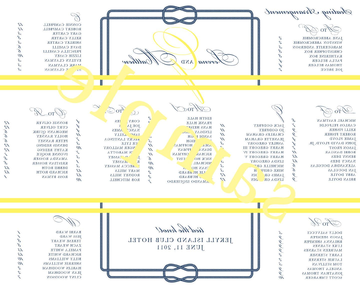 Wedding Seating Chart Preppy