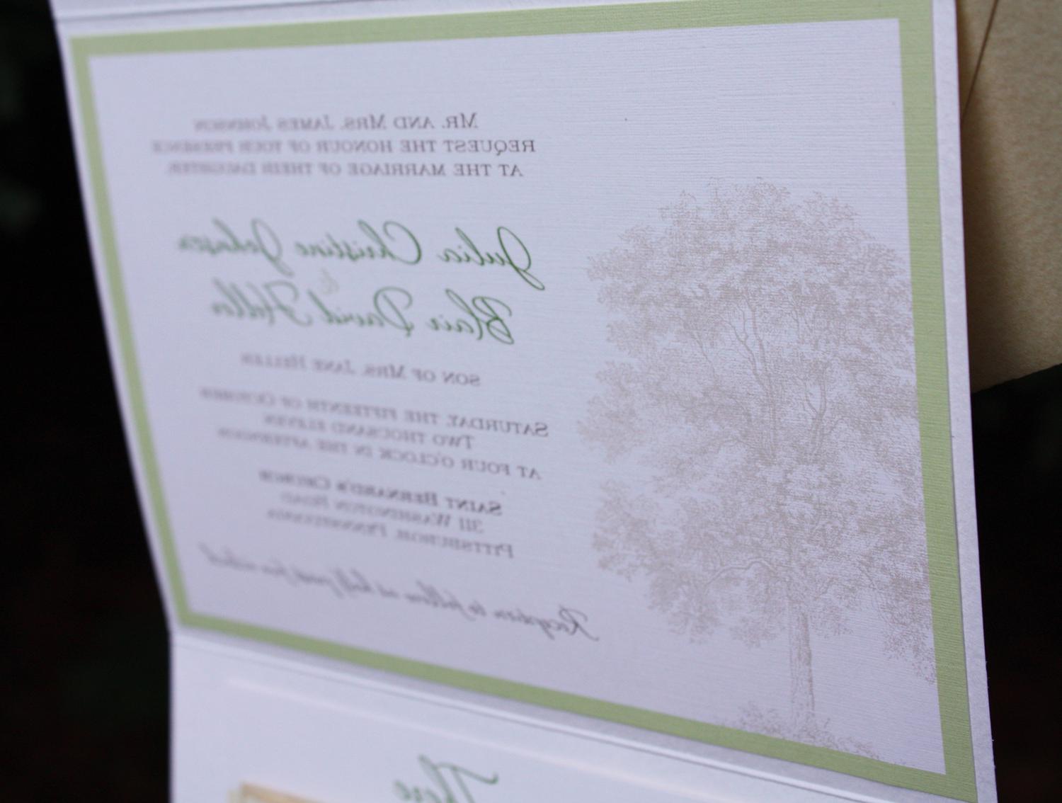 The Julia Pocketfold Invitation Suite. From greenquince