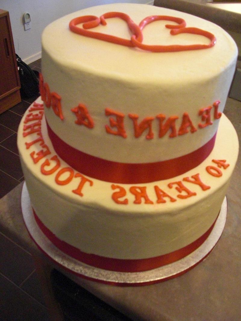 40th Wedding Anniversary Cake