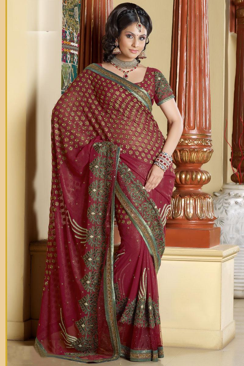 Designer Saree with Heavy