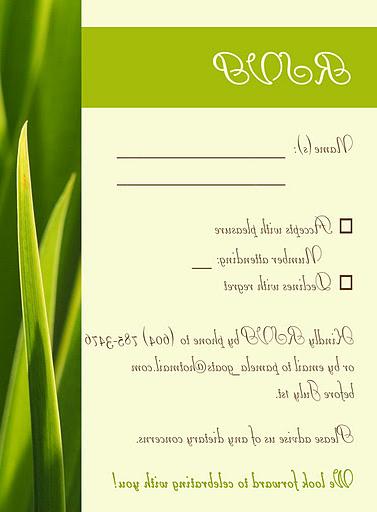 wedding response card wording