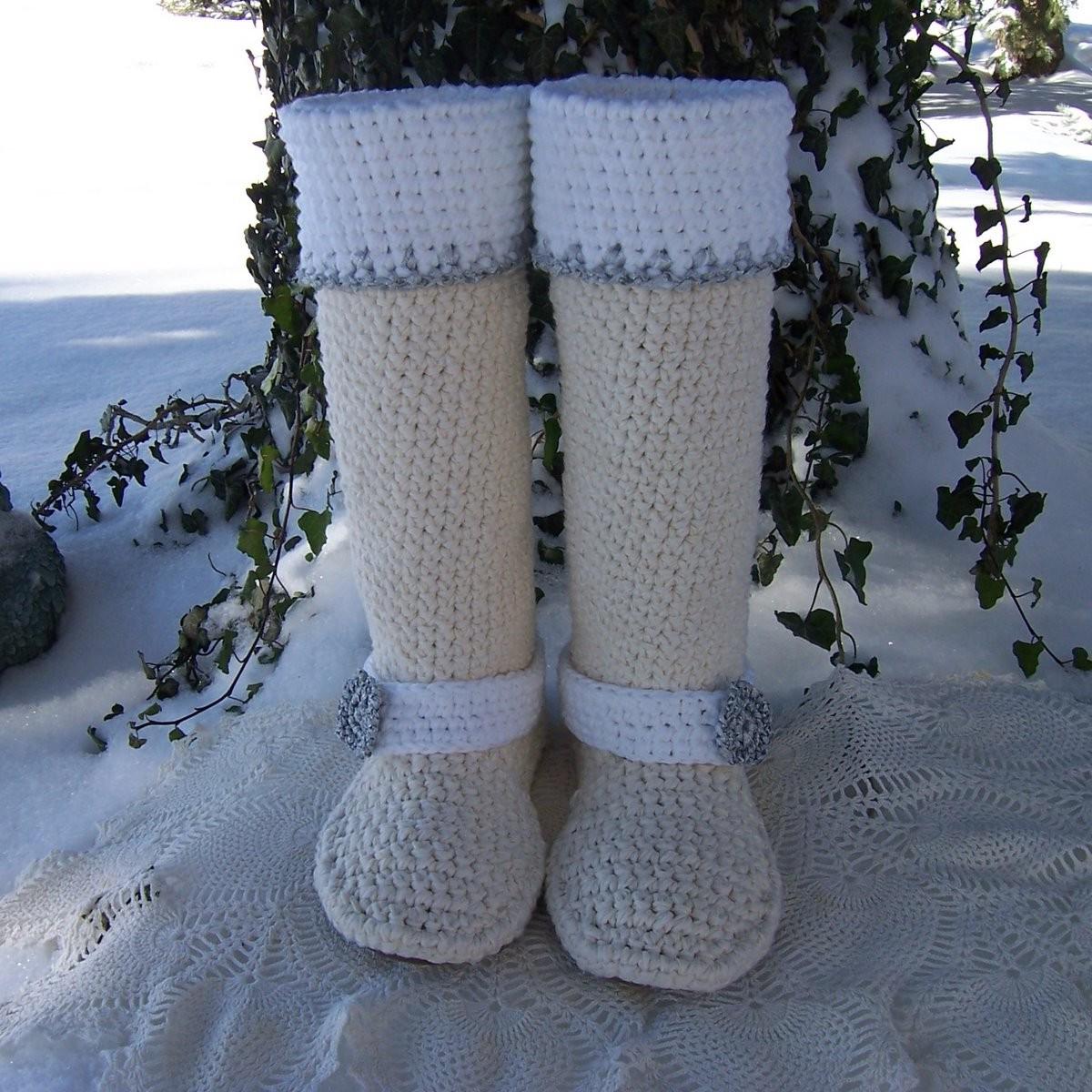 Crochet Boots, Wedding Boots, Custom Made. From BeautifulPurpose