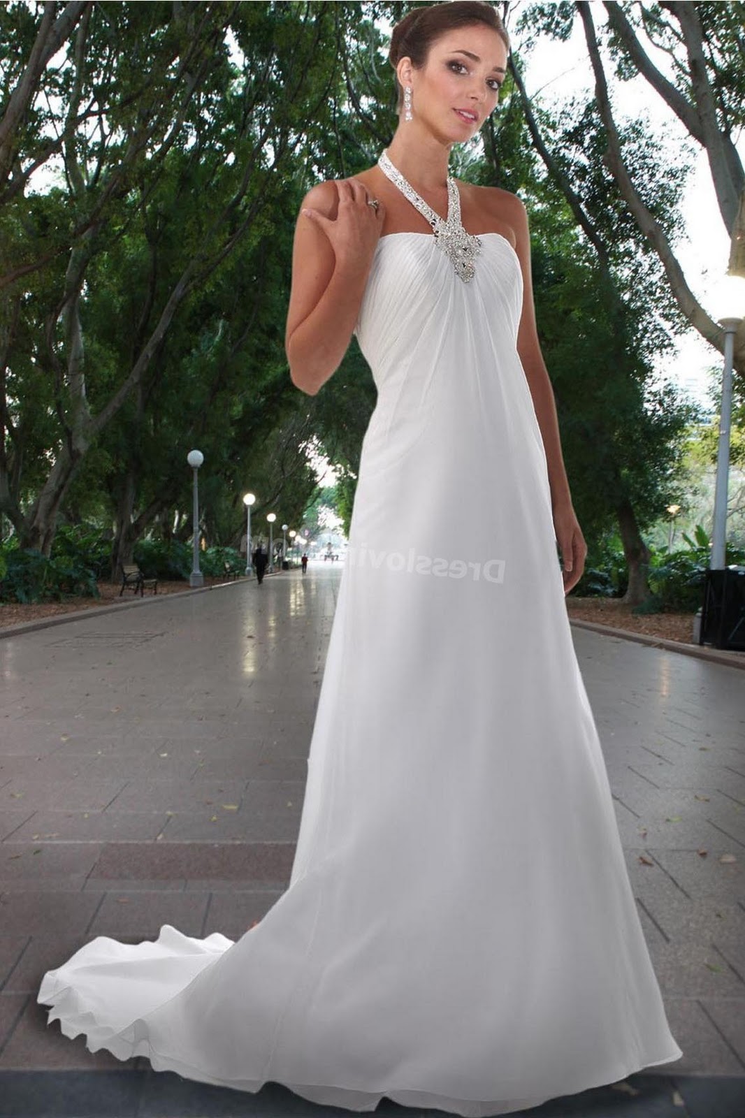 Applique Wedding Dress