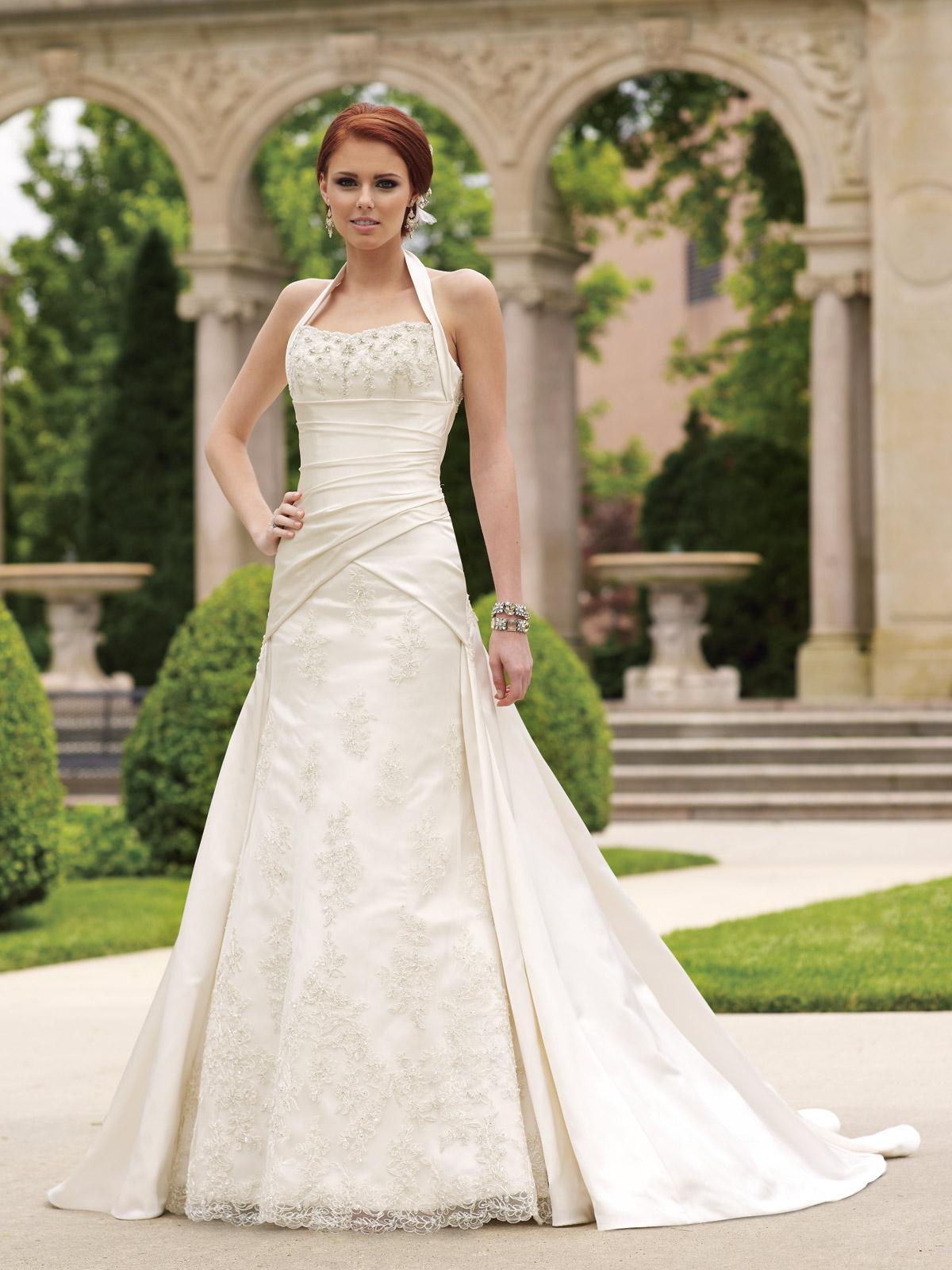 Ivory Wedding Dress Halter