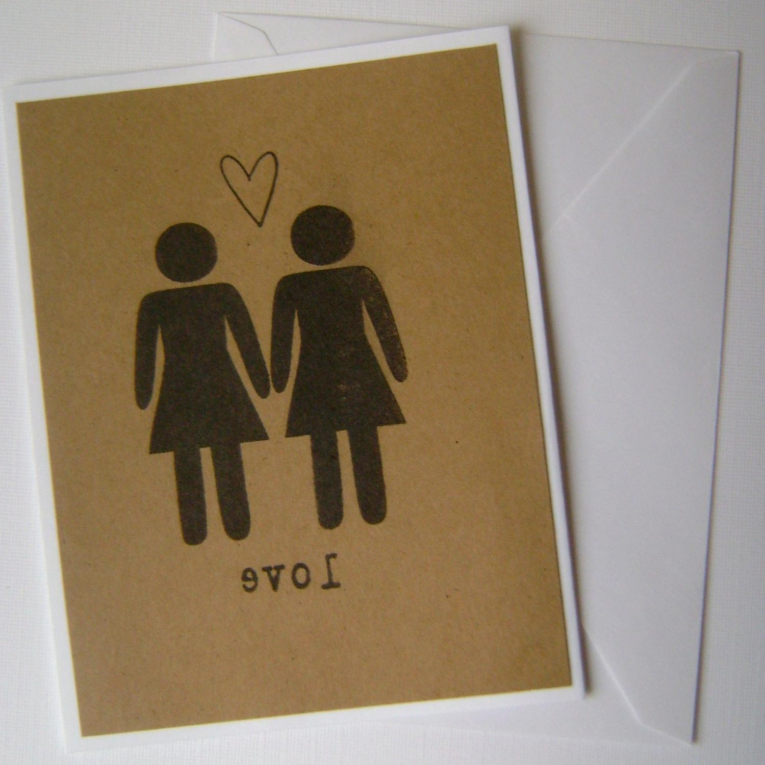 Lesbian Wedding   Love Card