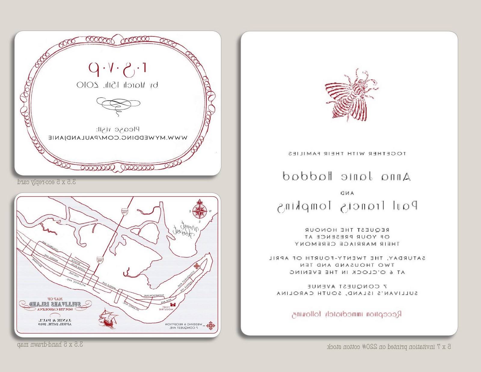 vintage wedding invitation 2