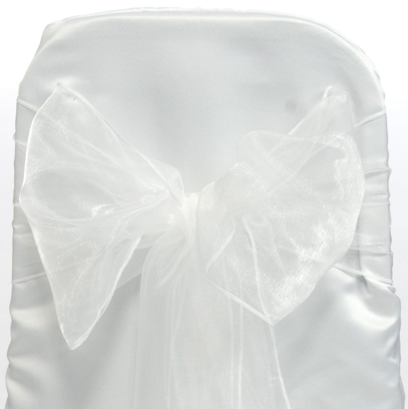 WHITE WEDDING ORGANZA CHAIR