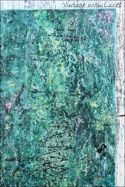 Tempted Detail - Abstract Encaustic Painting by Vintage with Laces Tempted Detail - Abstract Encaustic Painting by Vintage with Laces