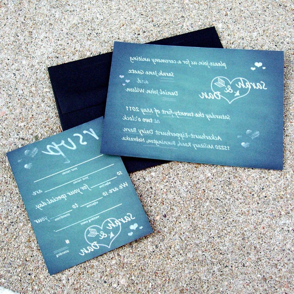 chalkboard wedding invitation