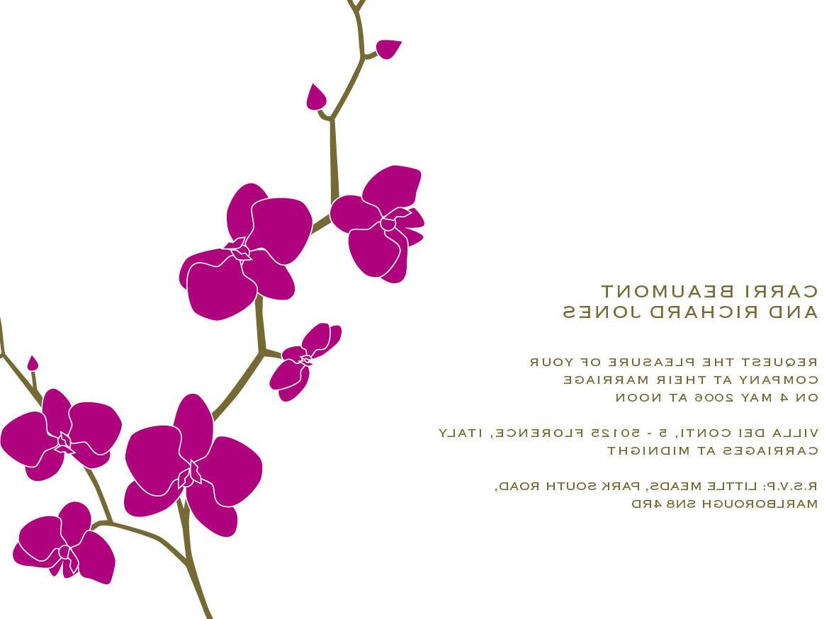Orchid wedding Invitation