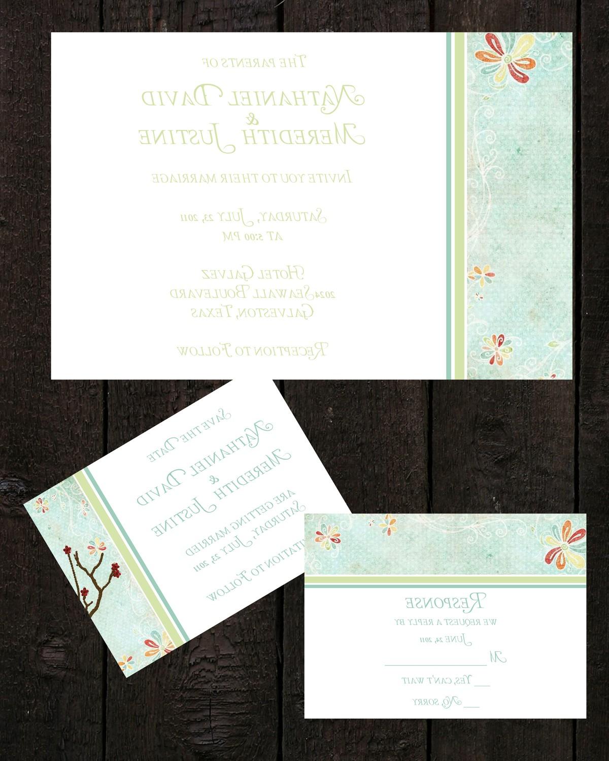 Spring is in the Air - Wedding Invitation Suite - Set of 50