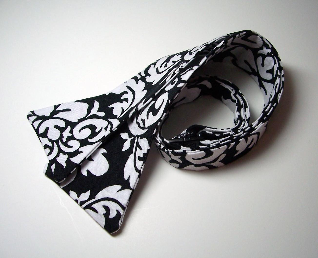 Groom Black and White Damask