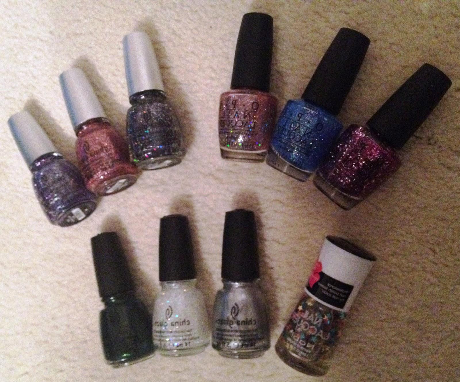 Sparkly nail polishes