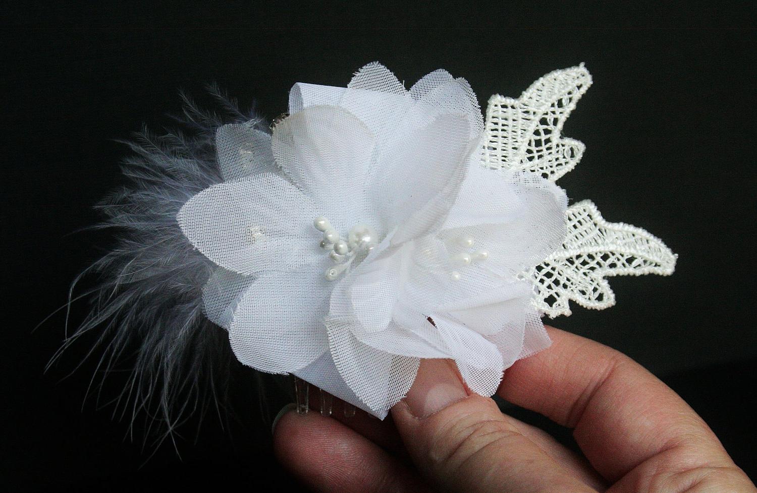 feather white wedding dress