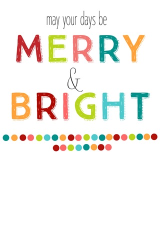 merry and bright gift tag printable