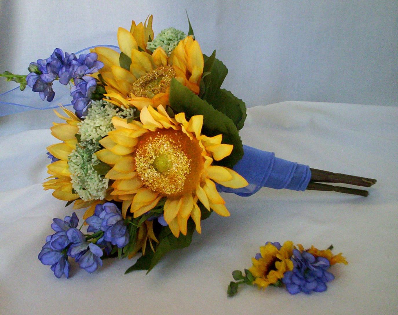 Wedding flowers Sunflower Bridal bouquet. From AmoreBride
