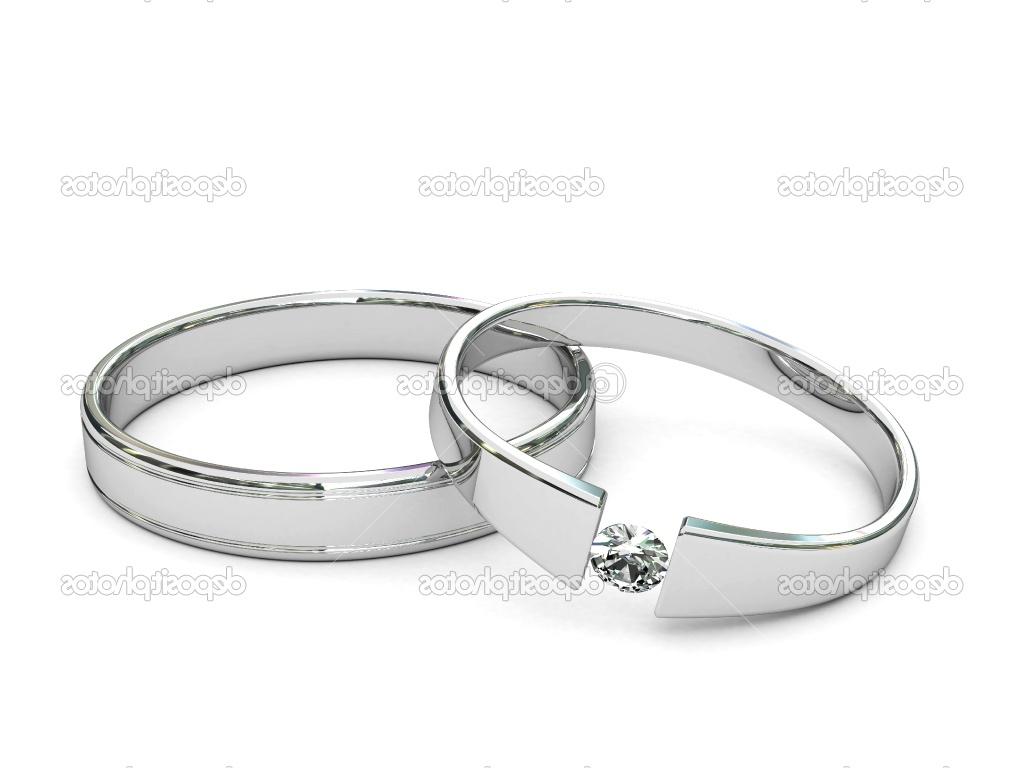 Platinum or silver rings with