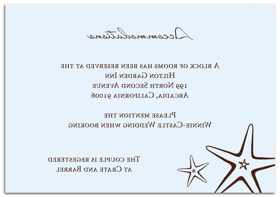 starfish wedding invitations