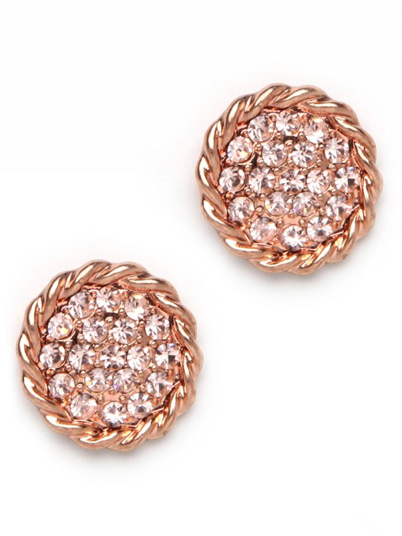 Rose Gold Roped Pave Posts