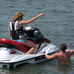 Marion did some jet-skiing