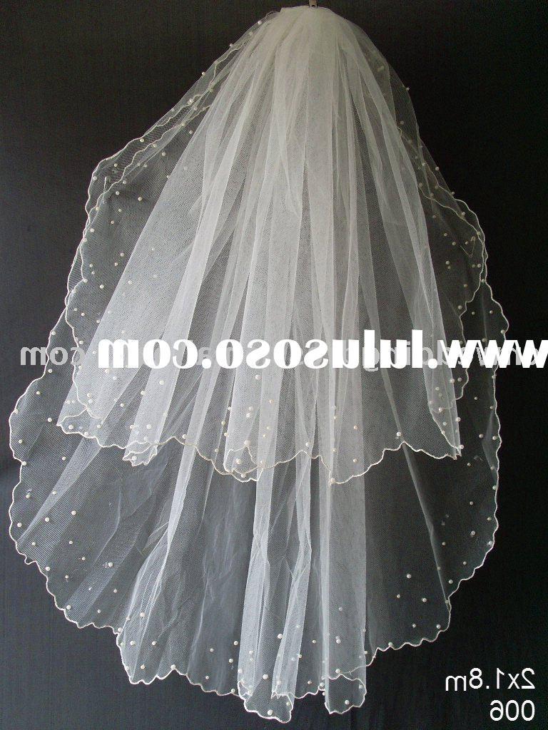 simple design wedding veil