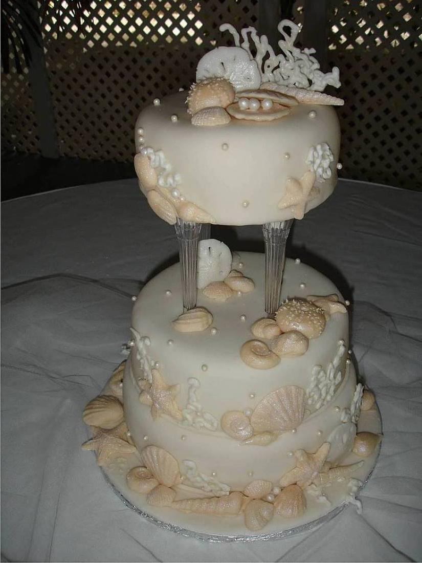 wedding cake ideas marine blue