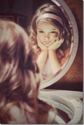 Little Girl in Mirror