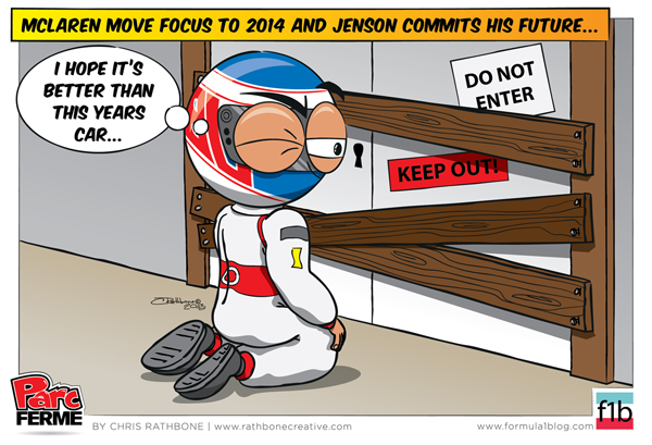 McLaren переключается на сезон 2014 - комикс Chris Rathbone
