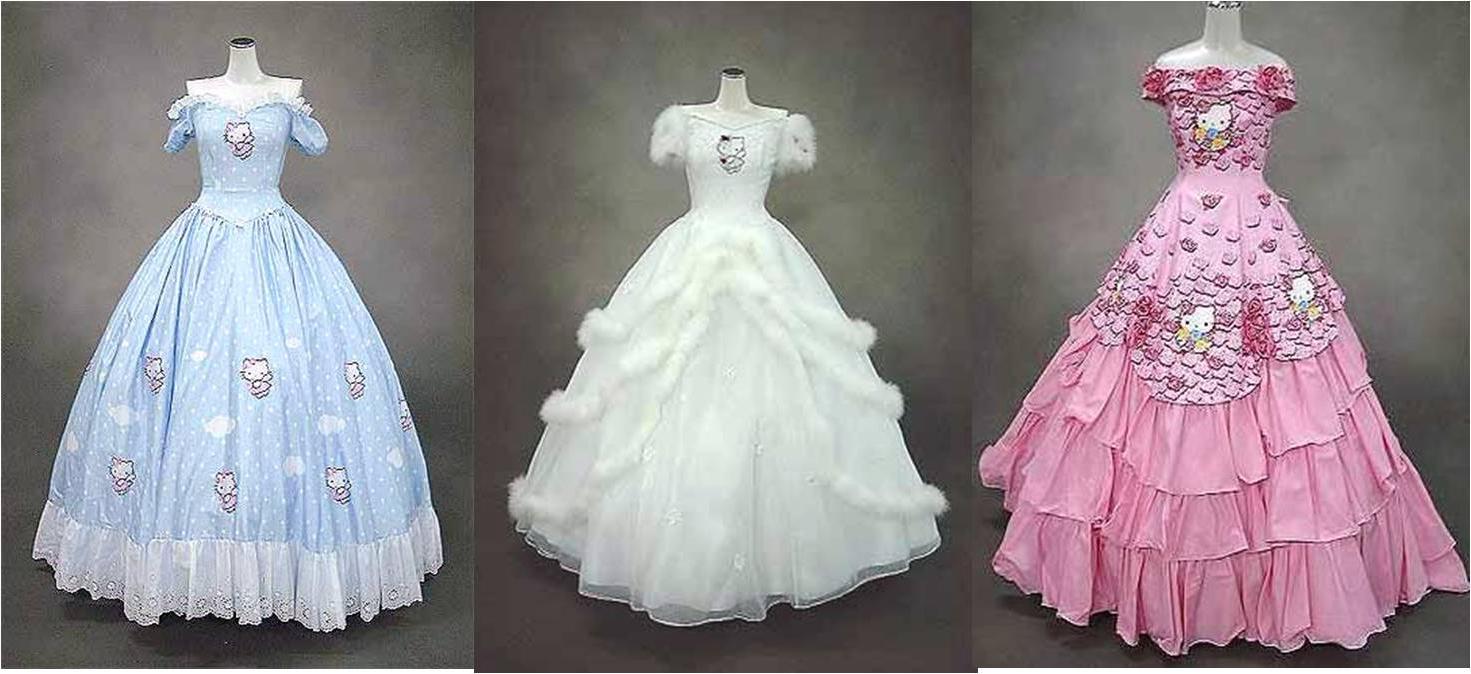 hello kitty wedding dresses