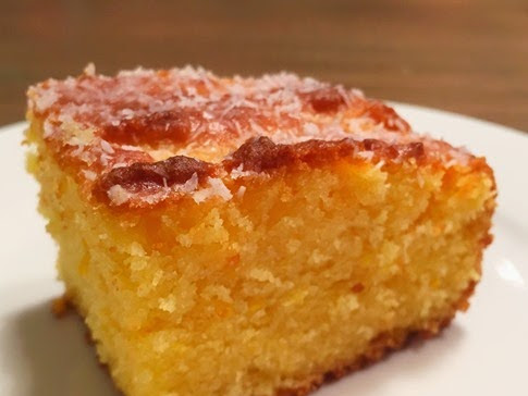 Whole Orange Semolina Cake with Lemon Drizzle (Recipe)