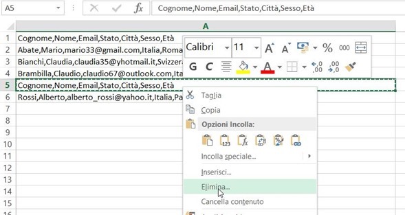 eliminare-cella