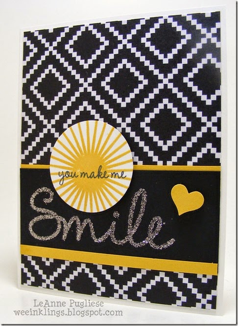 LeAnne Pugliese WeeInklings So You Stampin Up Glittery Smile