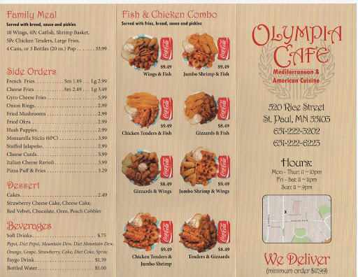 Fast Food Restaurant «Olympia Cafe Mediterranean & American Cuisine», reviews and photos, 520 Rice St, St Paul, MN 55103, USA