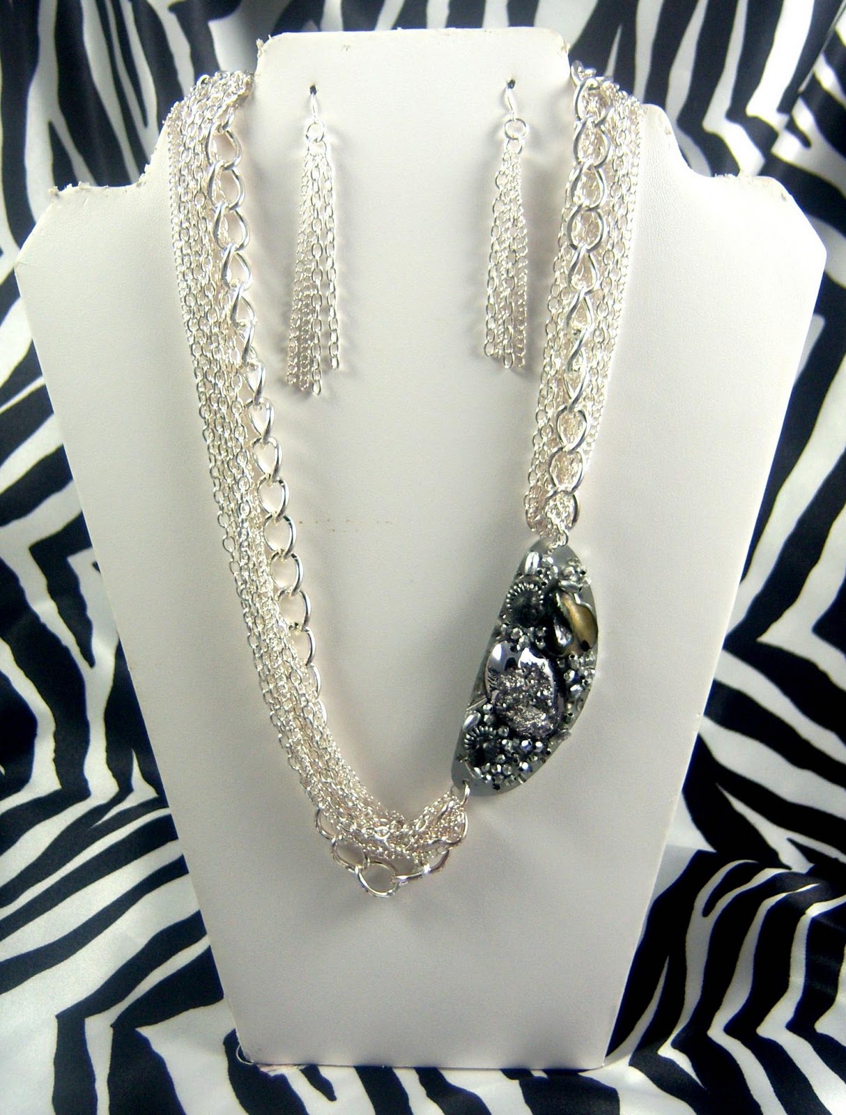 Silver chained detailed