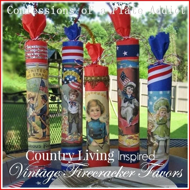 CONFESSIONS OF A PLATE ADDICT Country Living Inspired Vintage Firecracker Favors